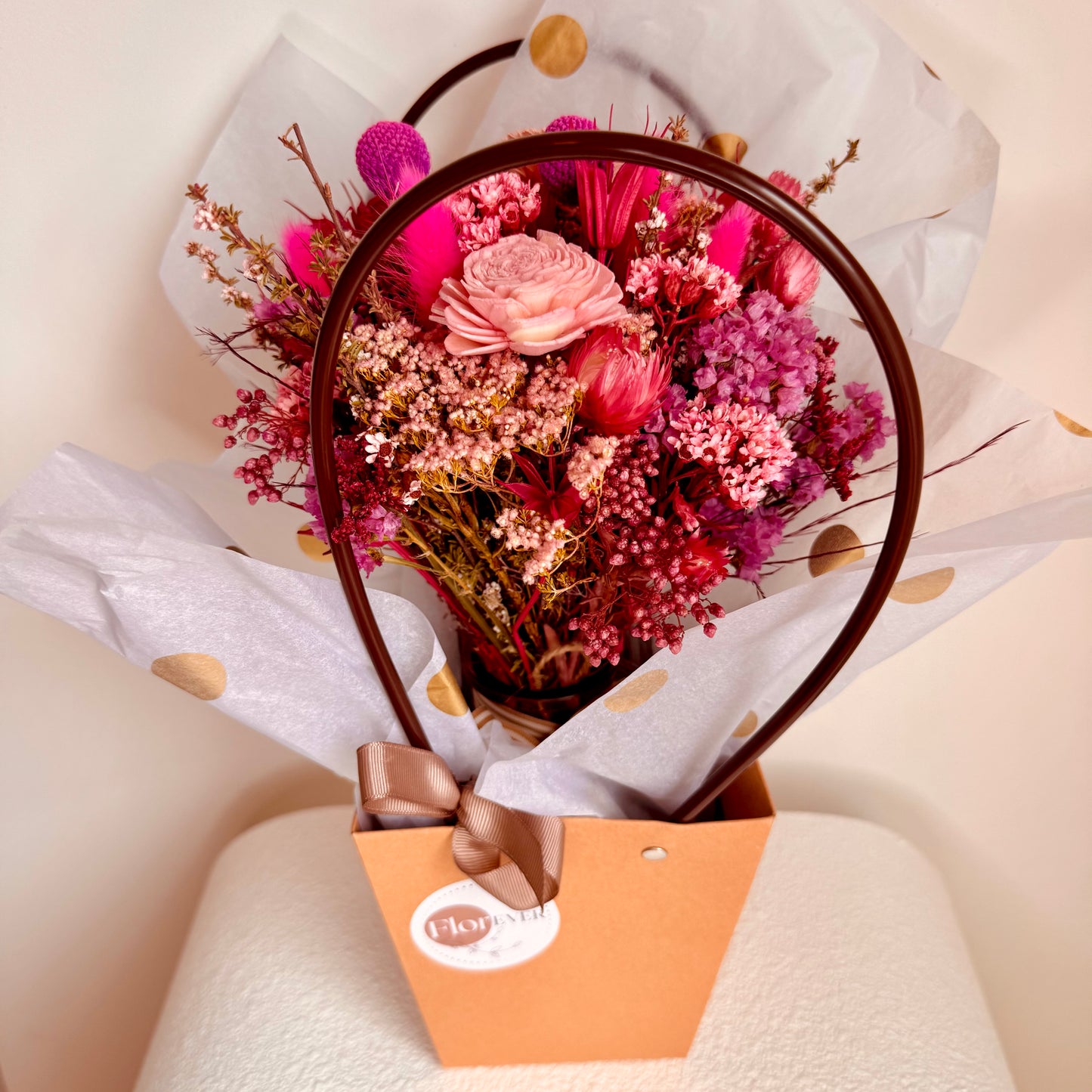 The 'Pink Popsicle' flower posy