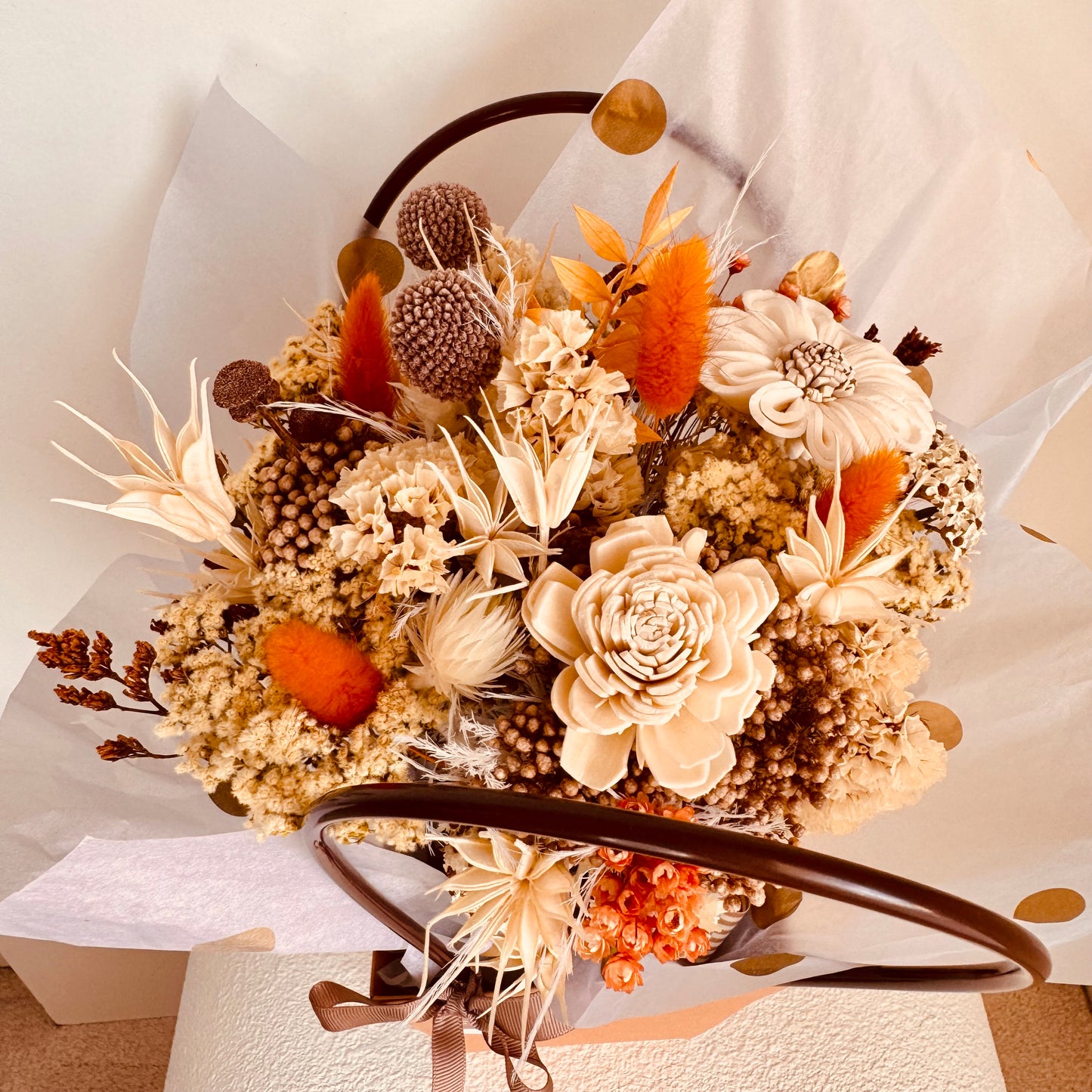 The 'Orange Popsicle" flower posy