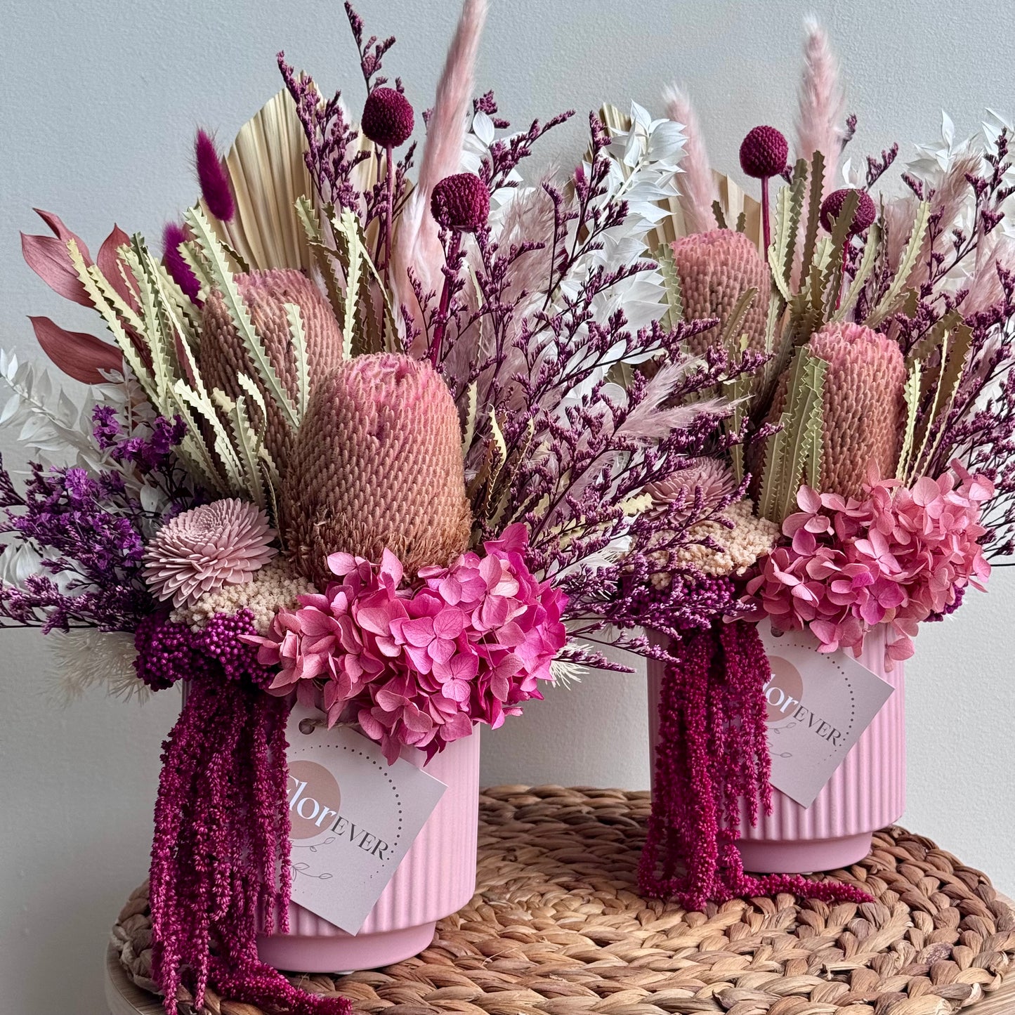'Raspberry' flower arrangement