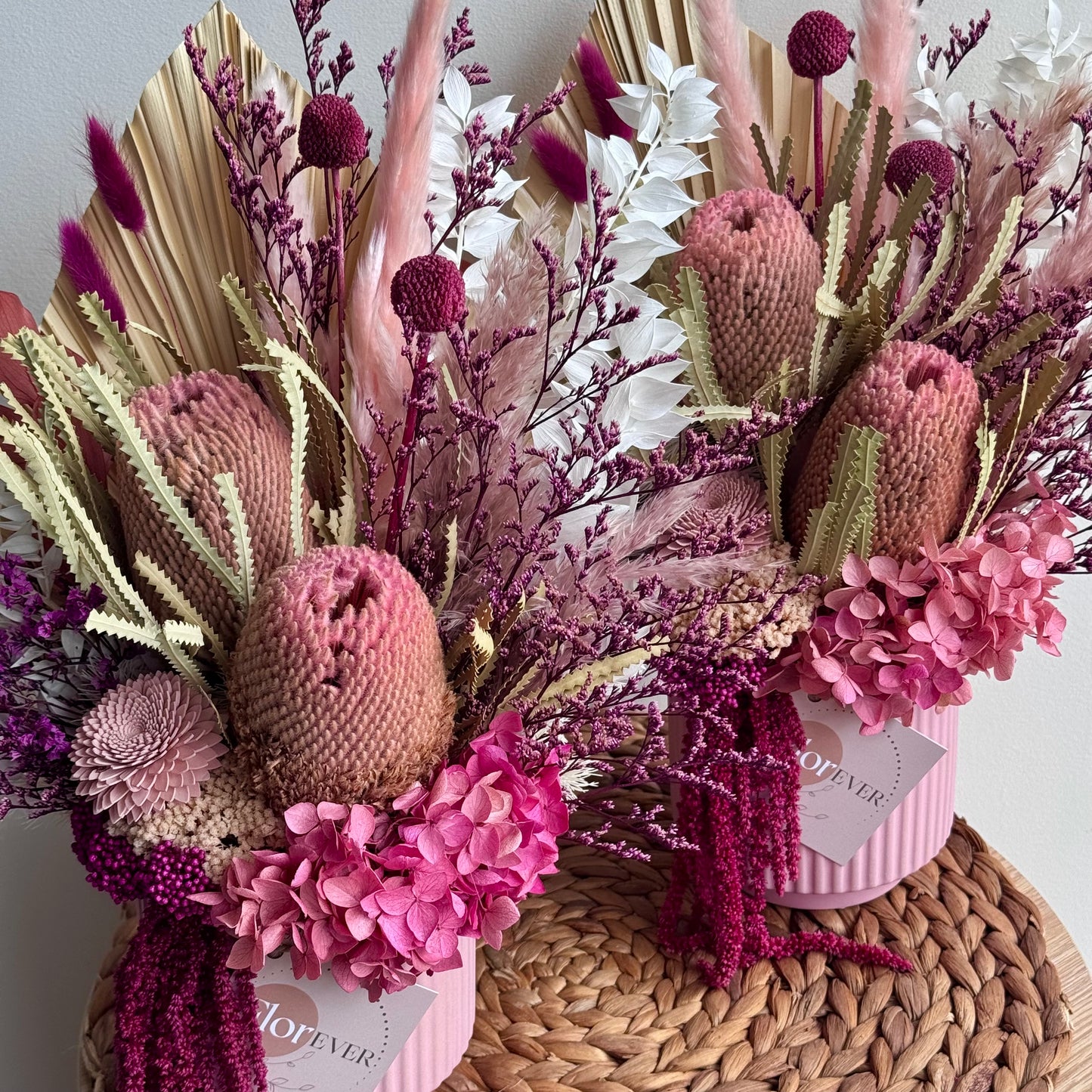 'Raspberry' flower arrangement